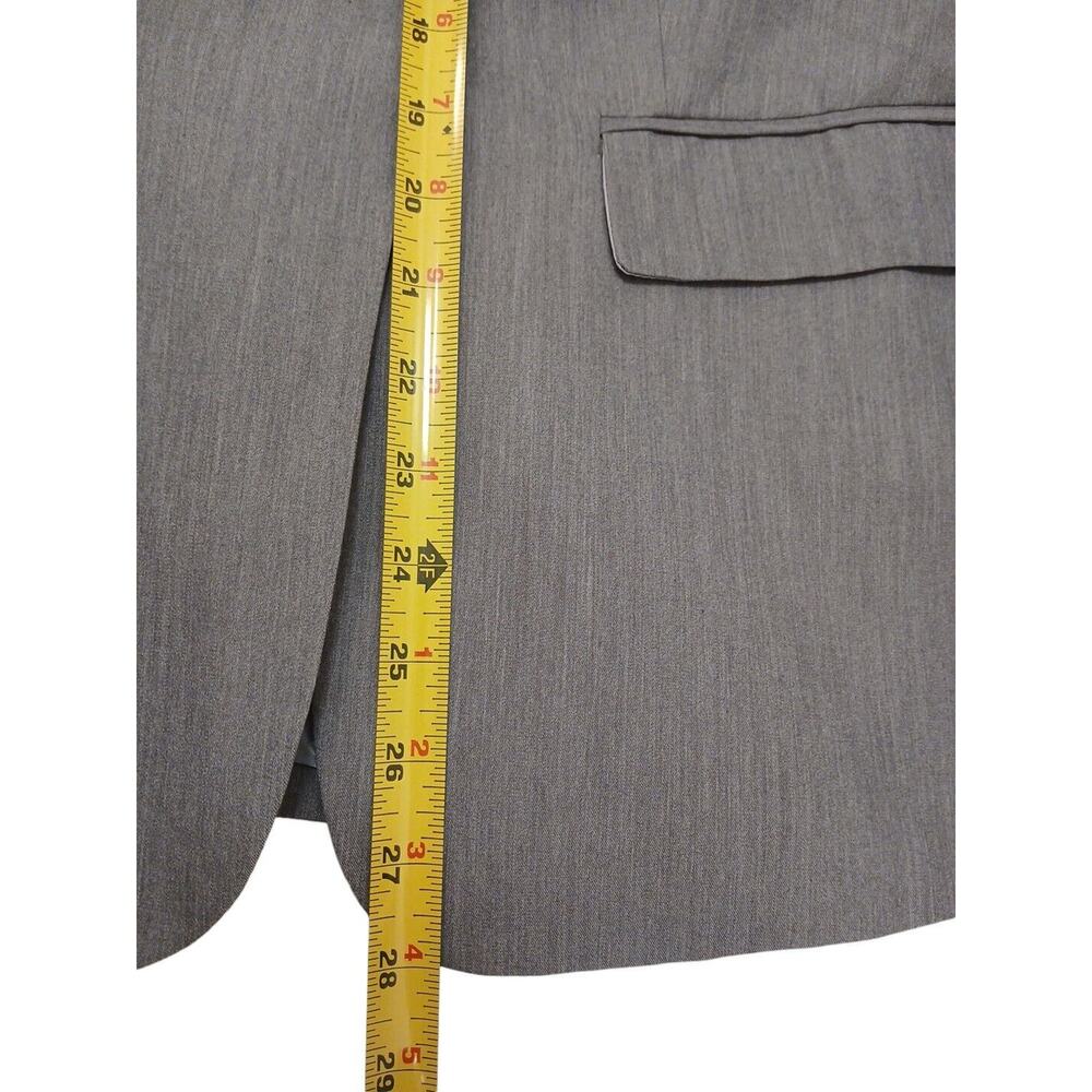 New Cicy Bell Blazer Sz M Gray Business Casual One Button Pockets Classic Career - Picture 12 of 16